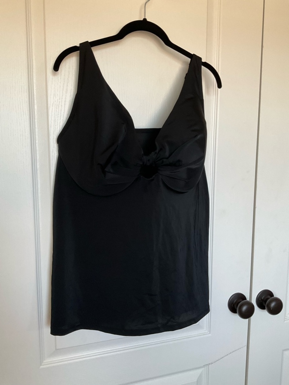 Cacique Black Tankini Swim Top